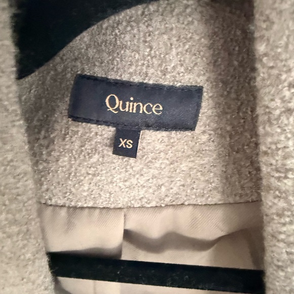 Quince 100% Merino Wool Shawl Collar Long Coat XS NWOT Heather Elm - Picture 10 of 14